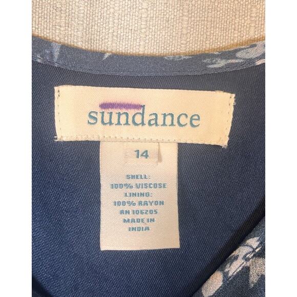 Sundance Blue On The Breeze Floral Print Viscose Sleeveless Maxi Dress Size 14 - Picture 9 of 12